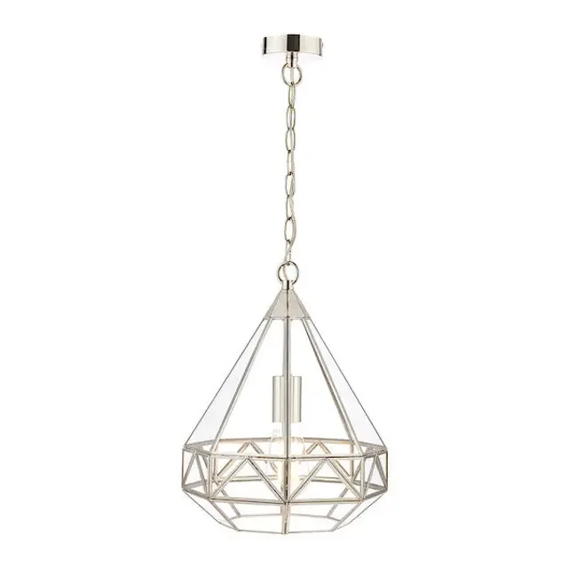 Zaria Polished Nickel Lantern Pendant Light