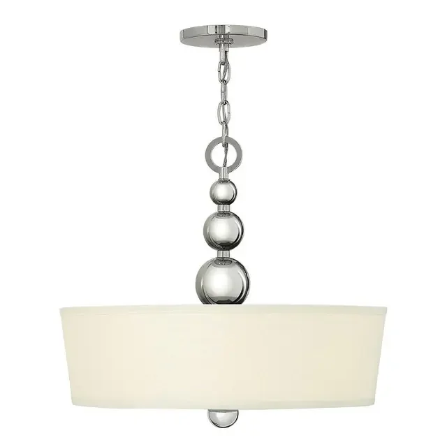 Zelda 3 Light Polished Nickel Pendant Light