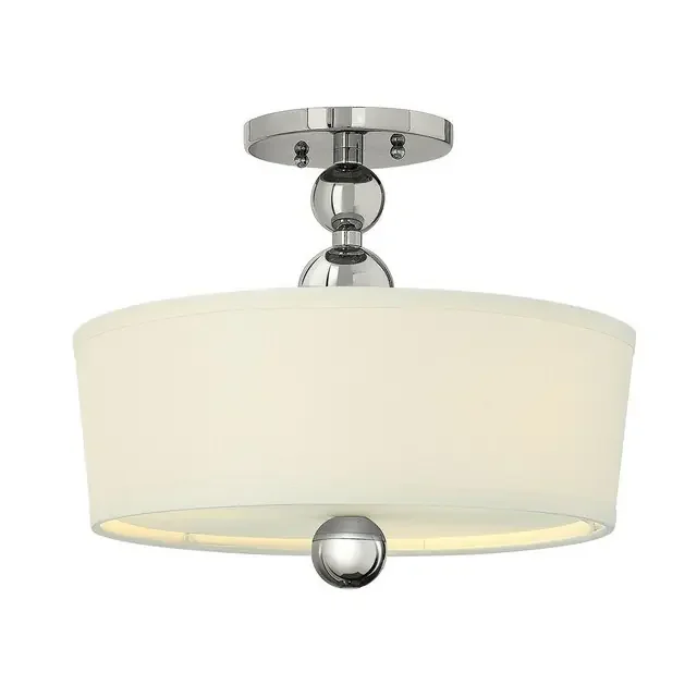 Zelda 3 Light Polished Nickel Semi Flush Ceiling Light