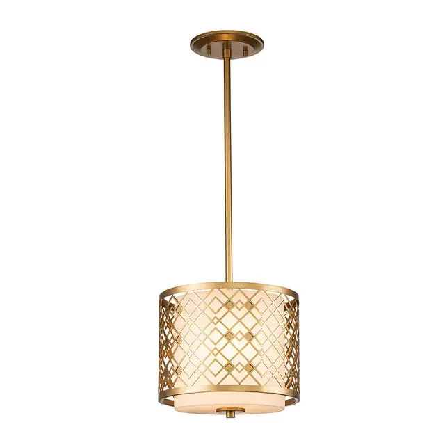 Ziggy Lacquered Gold Shaded Pendant Light