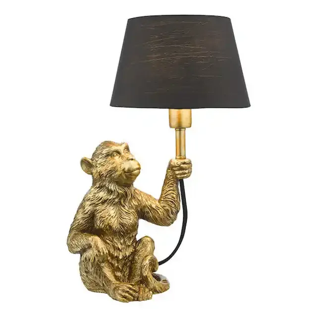 Zira Gold Monkey with Shade Table Lamp